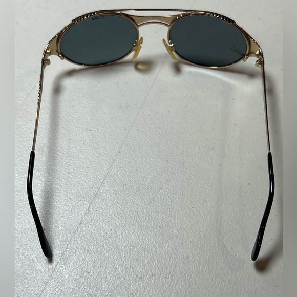 CAZAL Vintage Retro Made in Germany Gold Schwartz Oval Sunglasses Unisex - Picture 11 of 14